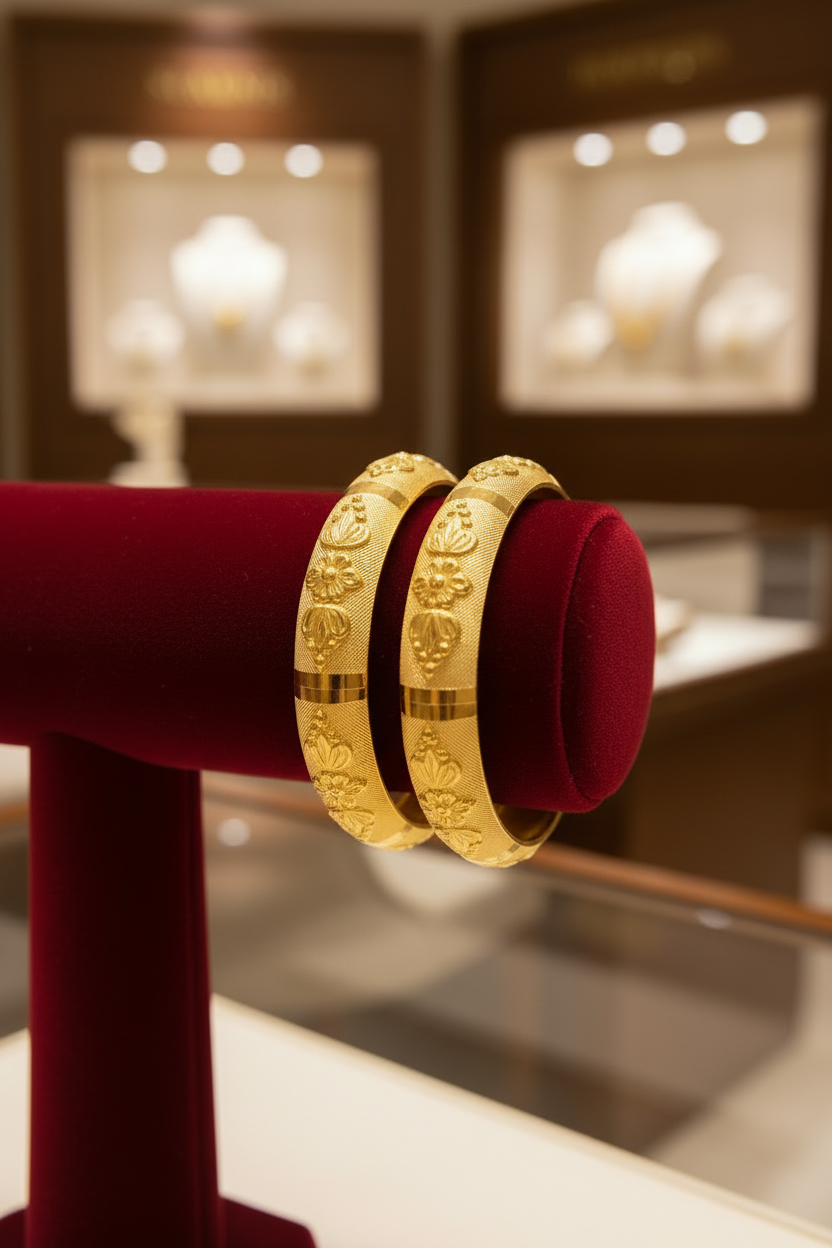 Exquisite Gold-Polished Bangle