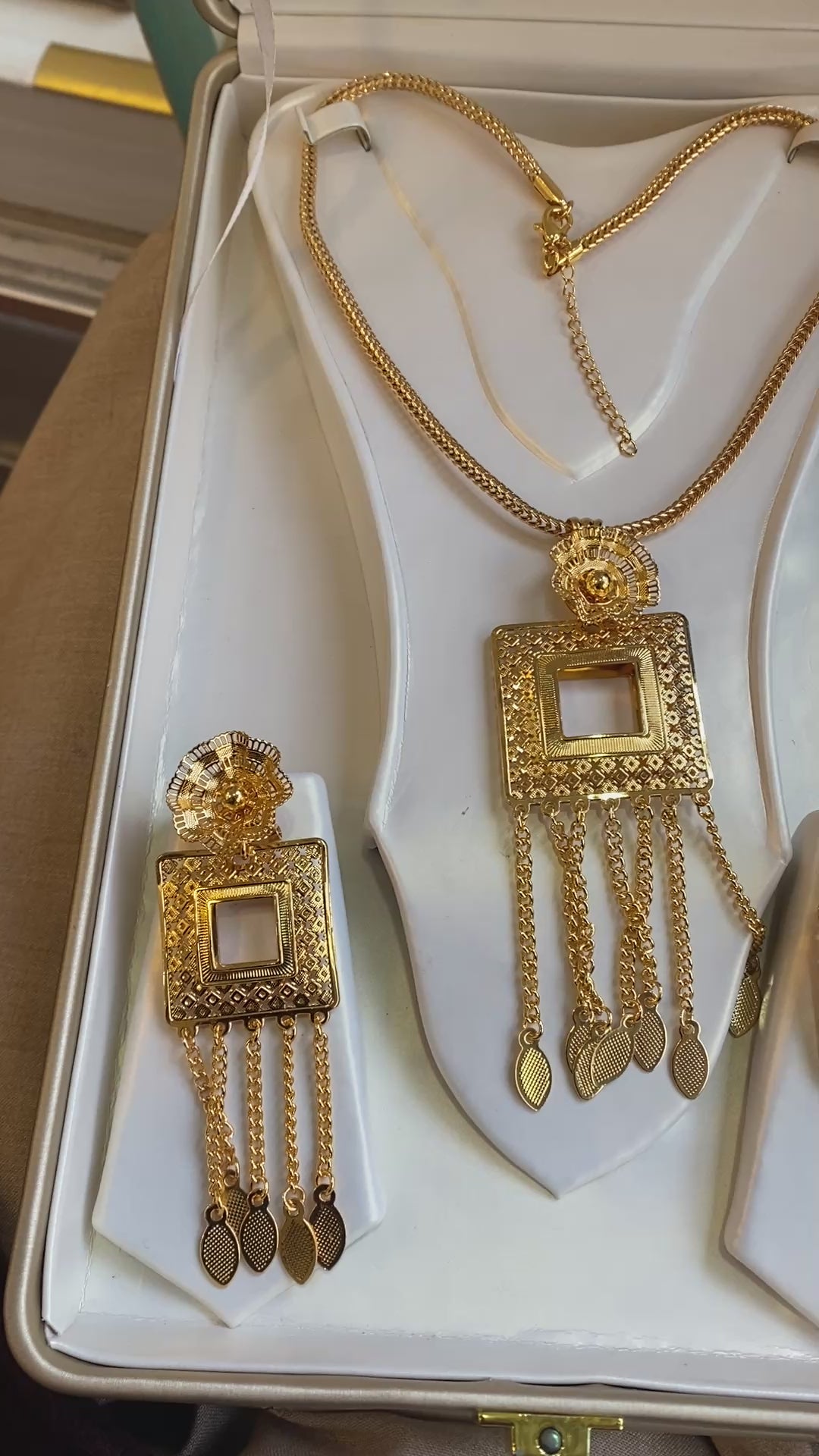 Premium 22K Gold Plated Bridal Necklace Set – With Long Haar, Choker & Earrings