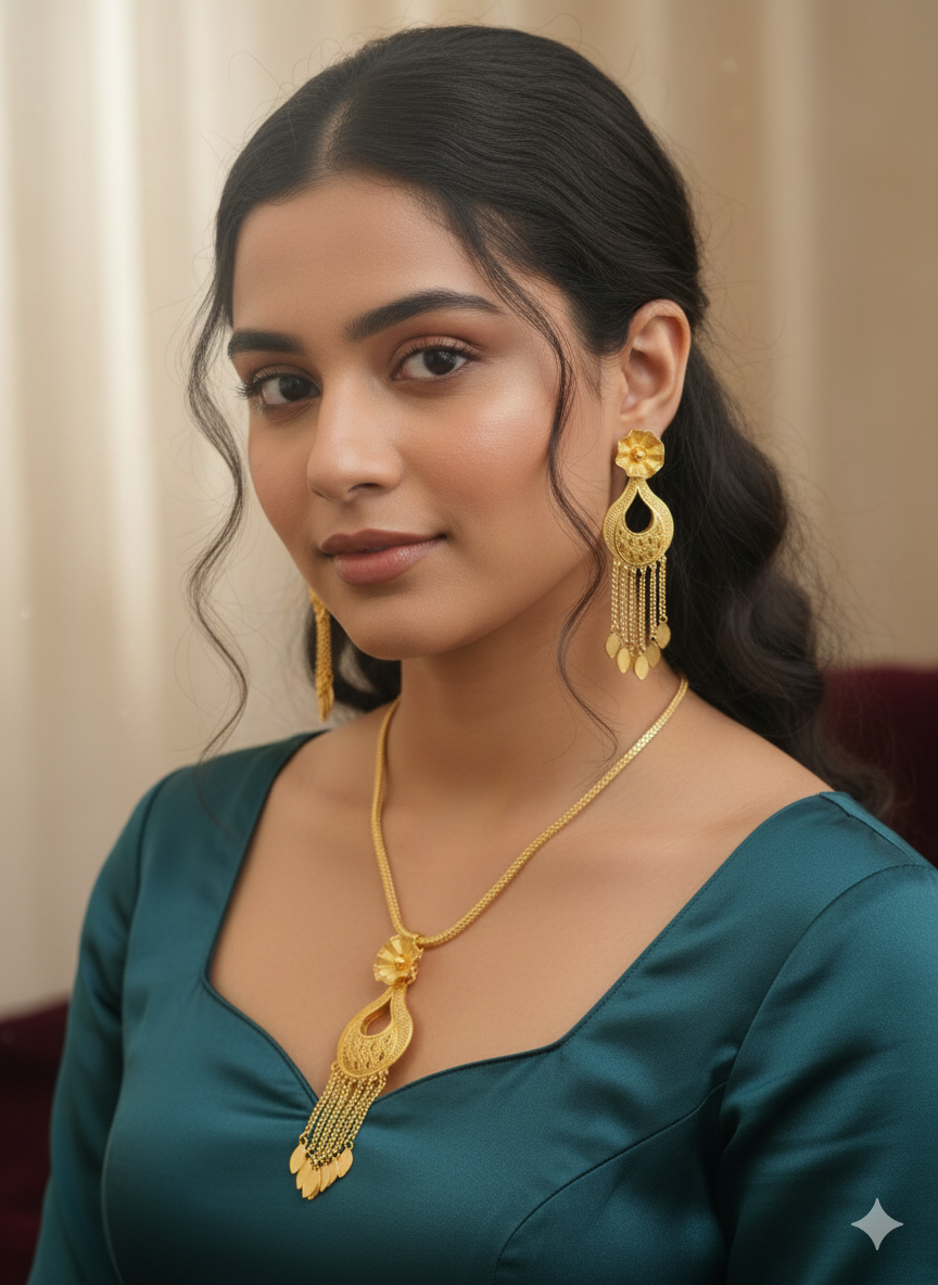 Gold plated nackless set