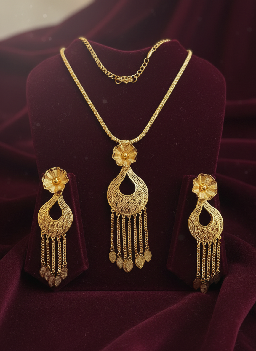 Gold plated nackless set