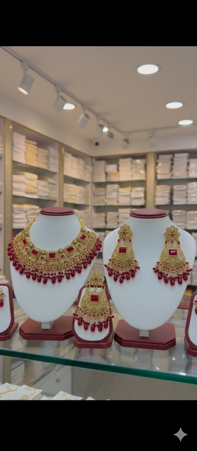 Royal Kundan Bridal Necklace Set with 2 variants