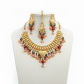 Premium Bridal/Party Wear Gold-Plated Jewellery Set Elevate your traditional look with this stunning, handcrafted jewellery masterpiece.