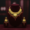 Gold polished jewelry stone jewelry set