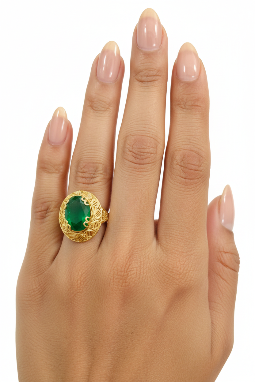 Gold Plated Filigree Statement Ring just like gold