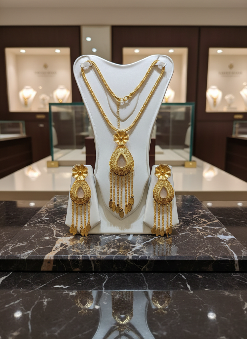 Premium Bridal Gold Necklace Set