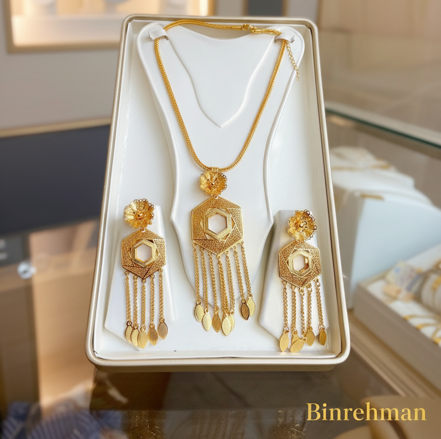 Royal Wedding Jewelry Set – Necklace, Pendant & Earrings