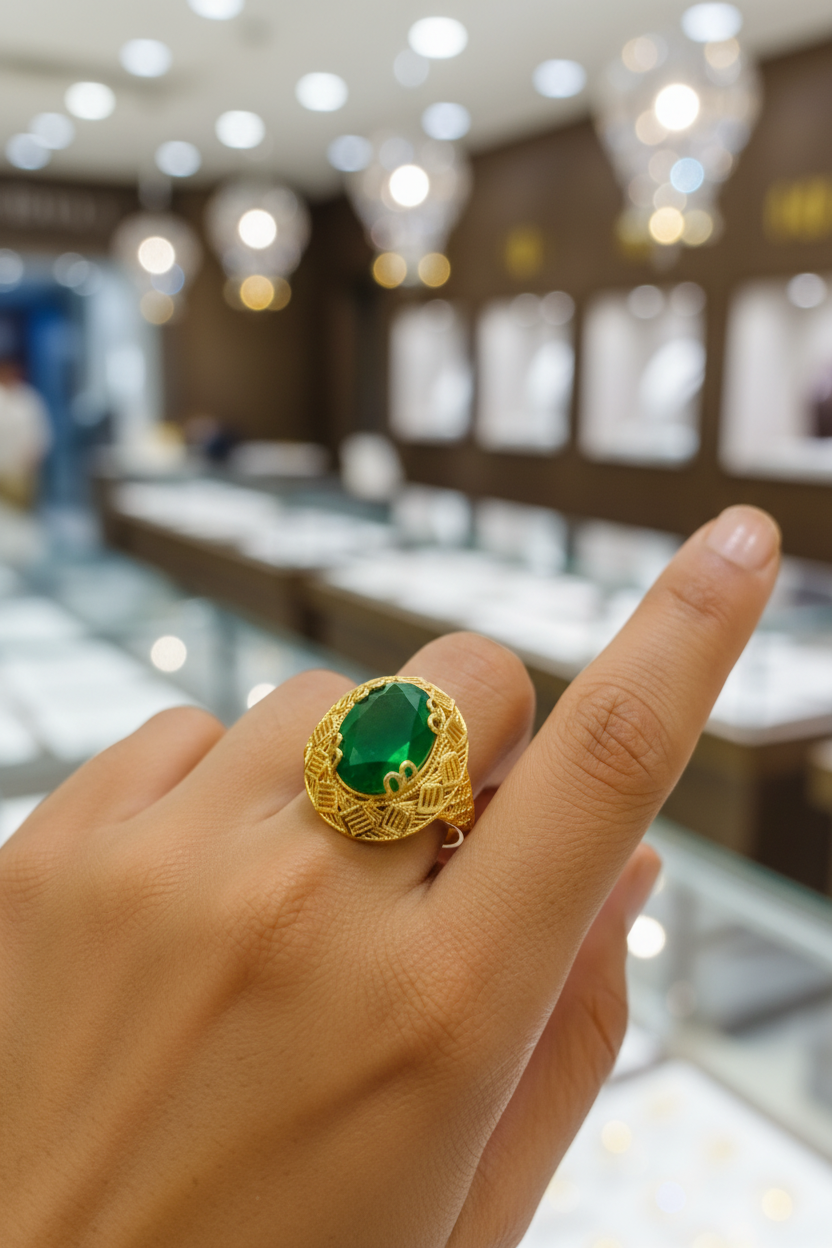 Gold Plated Filigree Statement Ring just like gold