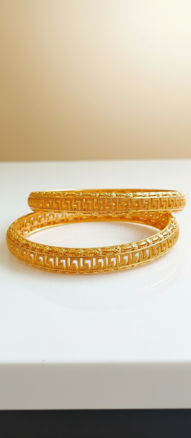 Plated Traditional Bangle Set – Stylish Ethnic Bracelet Jewelry